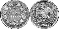 Mexico coin 5 centavos 1866