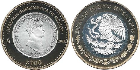 Mexico coin 100 Pesos 2013 Primer Imperio