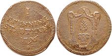 Coin Augsburg 1 pfennig 1796