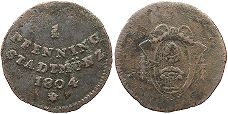 Coin Augsburg 1 pfennig 1804