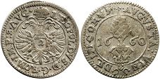 Münze Augsburg 1/2 batzen 1660