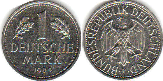 Münze Deutschland 1 mark 1984