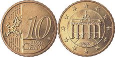 pièce de monnaie Germany 10 euro cent 2007