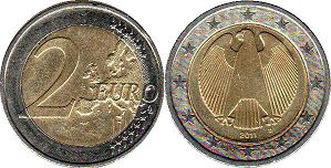 mynt Tyskland 2 euro 2011