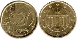 Bundesrepublik Deutschland Münze 20 euro cent 2010