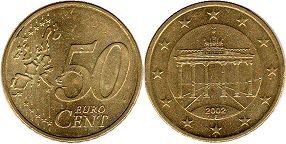 coin Germany 50 euro cent 2002