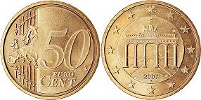 pièce Allemagne 50 euro cent 2002