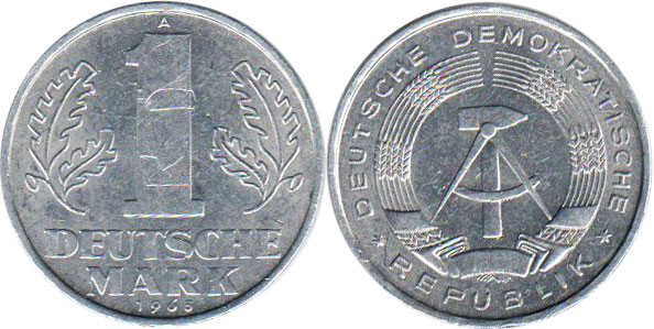 Münze Ostdeutschland 1 mark 1963