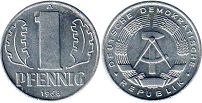 moneta Germany Democratic 1 pfennig 1968