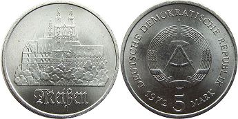 moneta East Germany 5 mark 1972