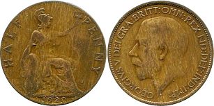 UK 1/2 Penny 1920