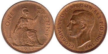 UK 1 Penny 1937