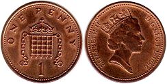 Großbritannien muenze 1 Penny 1986