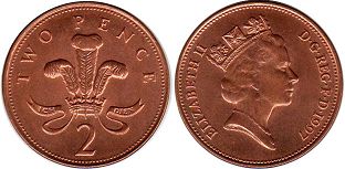 Großbritannien muenze 2 Pence 1997