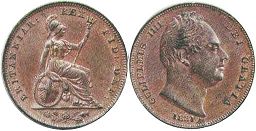 UK Farthing (1/4 Penny) 1831