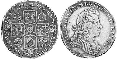 GB half Krone 1715