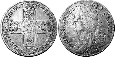 UK half Krone 1745