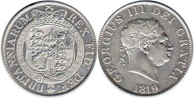 UK half Krone 1819