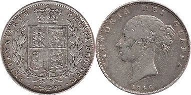 UK 1/2 krone 1846