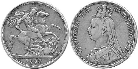 UK 1 Krone 1887
