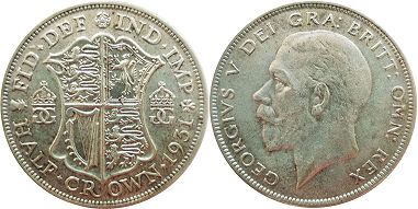 UK 1 half Krone 1931