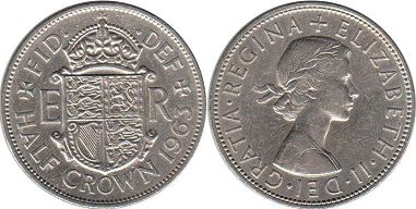 Großbritannien muenze half Krone 1963