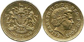 Großbritannien muenze 1 Pfund 2003 Königliches Wappen