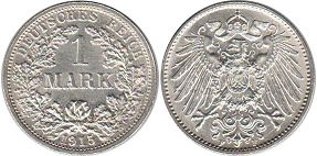Münze Deutsches Kaiserreich 1 mark 1915