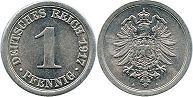 moneta Cesarstwo Niemieckie 1 pfennig 1917