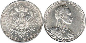 monnaie Empire allemand2 mark 1913