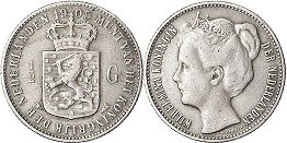 Münze Niederlande 1/2 gulden 1905