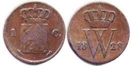Münze Niederlande 1 cent 1828