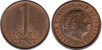 Münze Niederlande 1 cent 1978