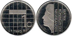 Münze Niederlande 1 Gulden 1995
