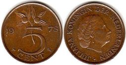 Münze Niederlande 5 cent 1978