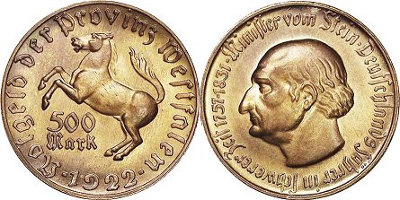 Notgeld Westphalia 500 mark 1922