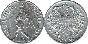 coin Austria 1 schilling 1952