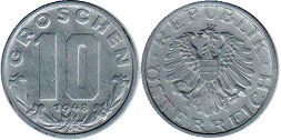 Münze Österreich 10 groschen 1948