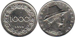 Münze Österreich 1000 kronen 1924