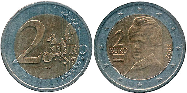 coin Austria 2 euro 2002