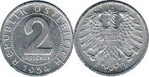 Münze Österreich 2 Groschen 1954