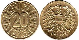 coin Austria 0 groschen 1954