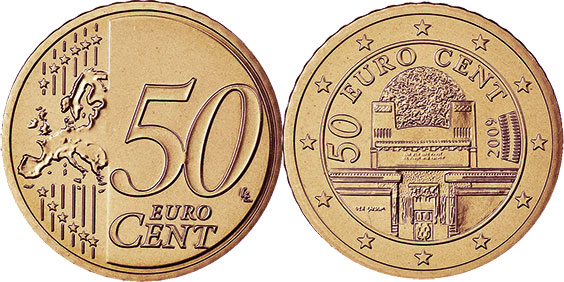 coin Austria 50 euro cent 2009