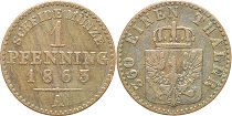 Preussen 1 Pfennig 1863