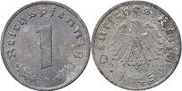 Münze Besatzungszeit in Deutschland 1 Reichspfennig 1945