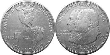 Moneda Estadounidenses 1/2 dólar 1923 MONROE DOCTRINE