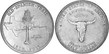 münze 1/2 dollar 1935 SPANISH TRAIL