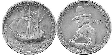 münze 1/2 dollar 1920 PILGRIM