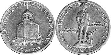 münze 1/2 dollar 1925 LEXINGTON-CONCORD