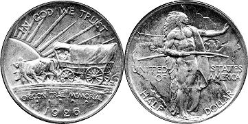 münze 1/2 dollar 1926 OREGON TRAIL